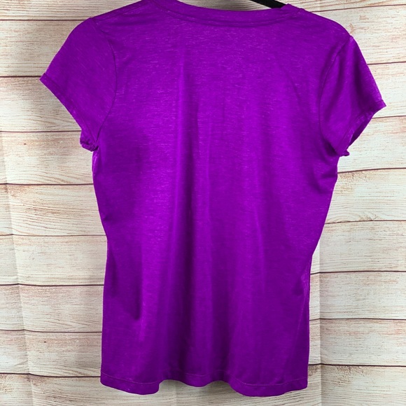 Xersion Purple V-Neck Short Sleeve Tee - Picture 2 of 5
